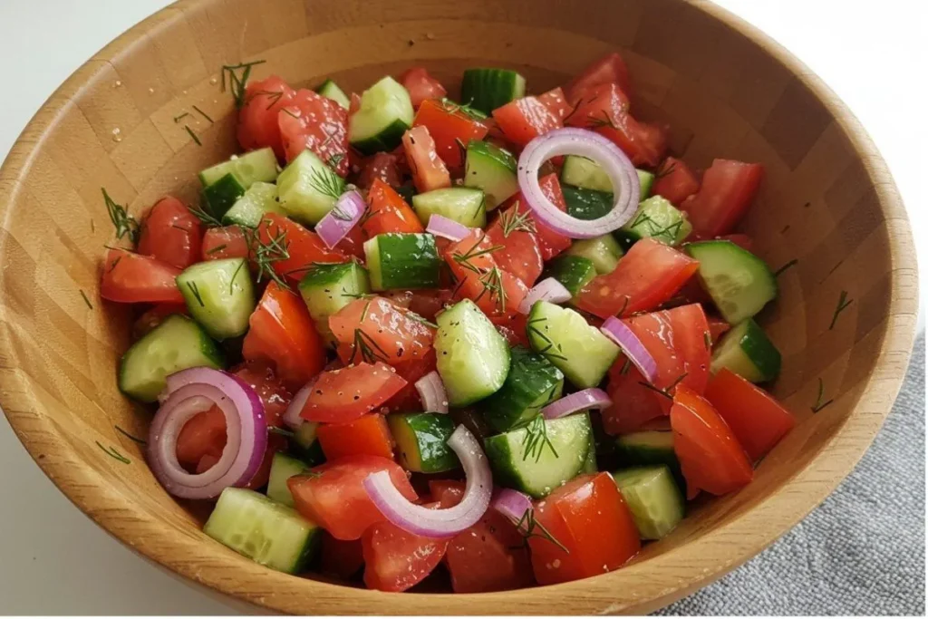 salade tomate concombre vinaigrette