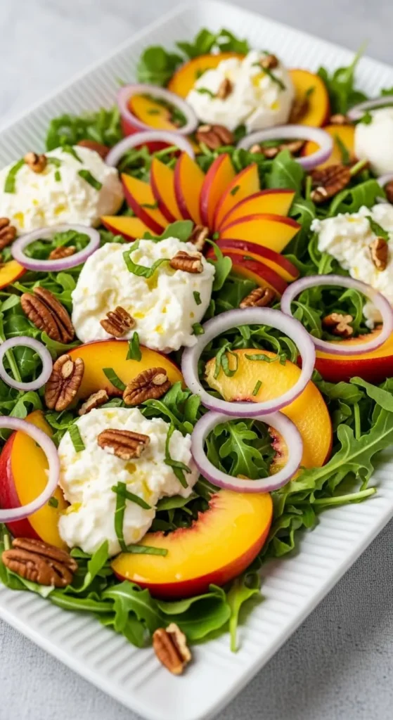 Burrata aux pêches