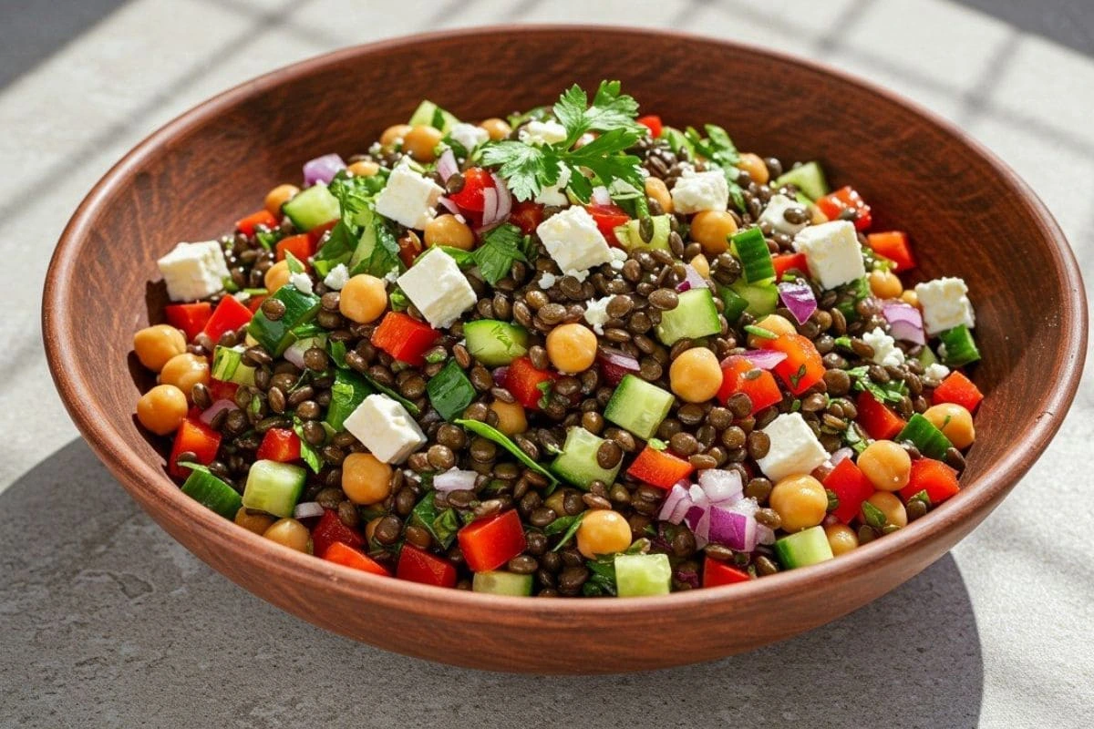 Salade Lentilles Pois Chiches Feta